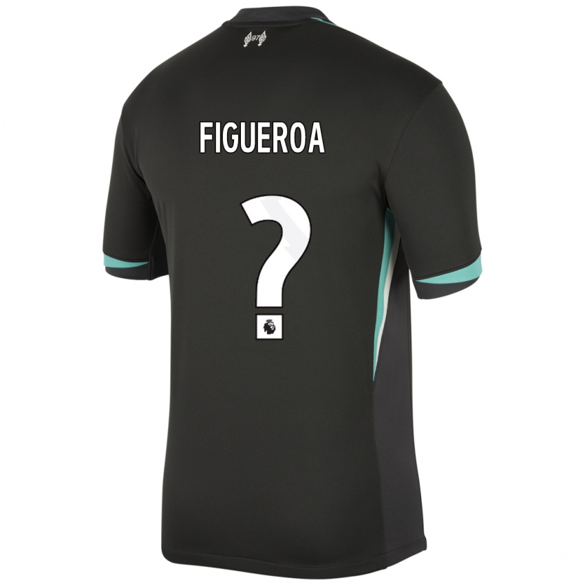 Niño Camiseta Keyrol Figueroa #0 Negro Antracita Blanco 2ª Equipación 2024/25 La Camisa Perú