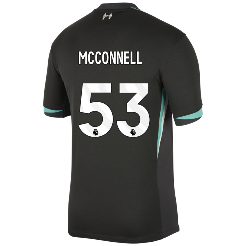 Niño Camiseta James Mcconnell #53 Negro Antracita Blanco 2ª Equipación 2024/25 La Camisa Perú