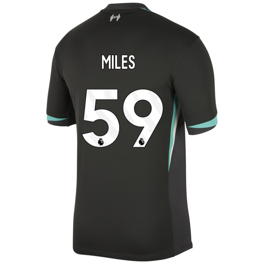 Niño Camiseta Terence Miles #59 Negro Antracita Blanco 2ª Equipación 2024/25 La Camisa Perú