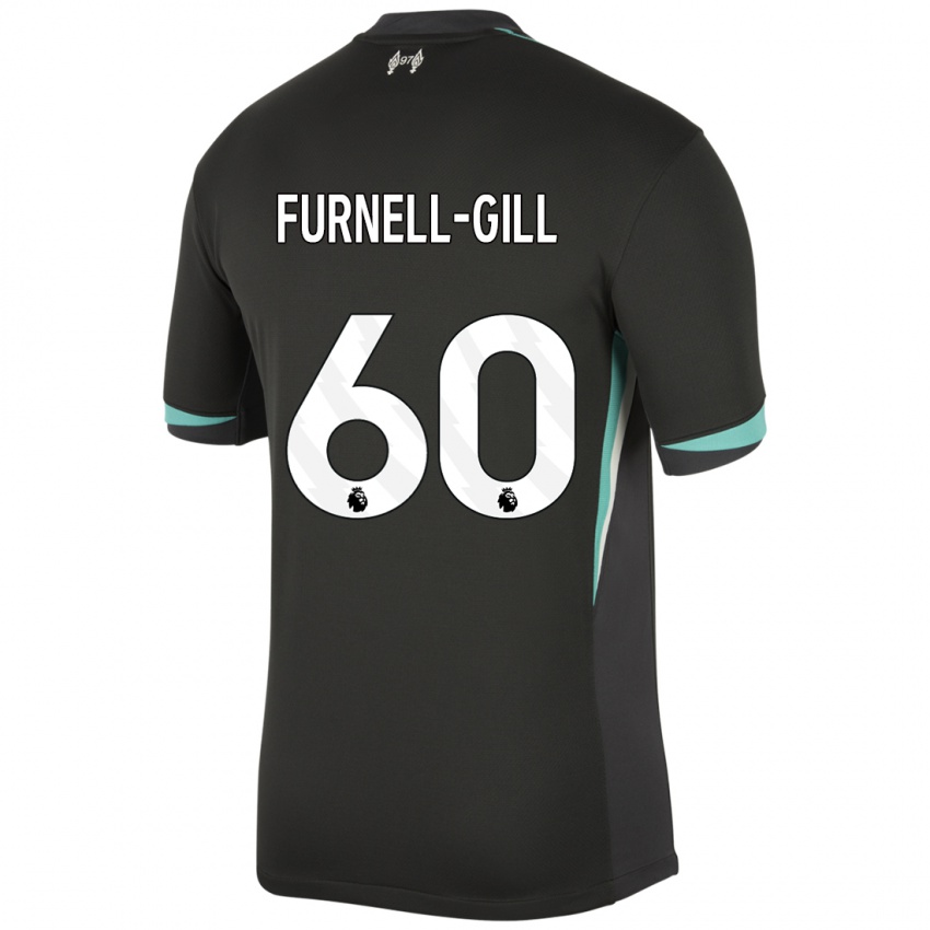 Niño Camiseta Luca Furnell-Gill #60 Negro Antracita Blanco 2ª Equipación 2024/25 La Camisa Perú