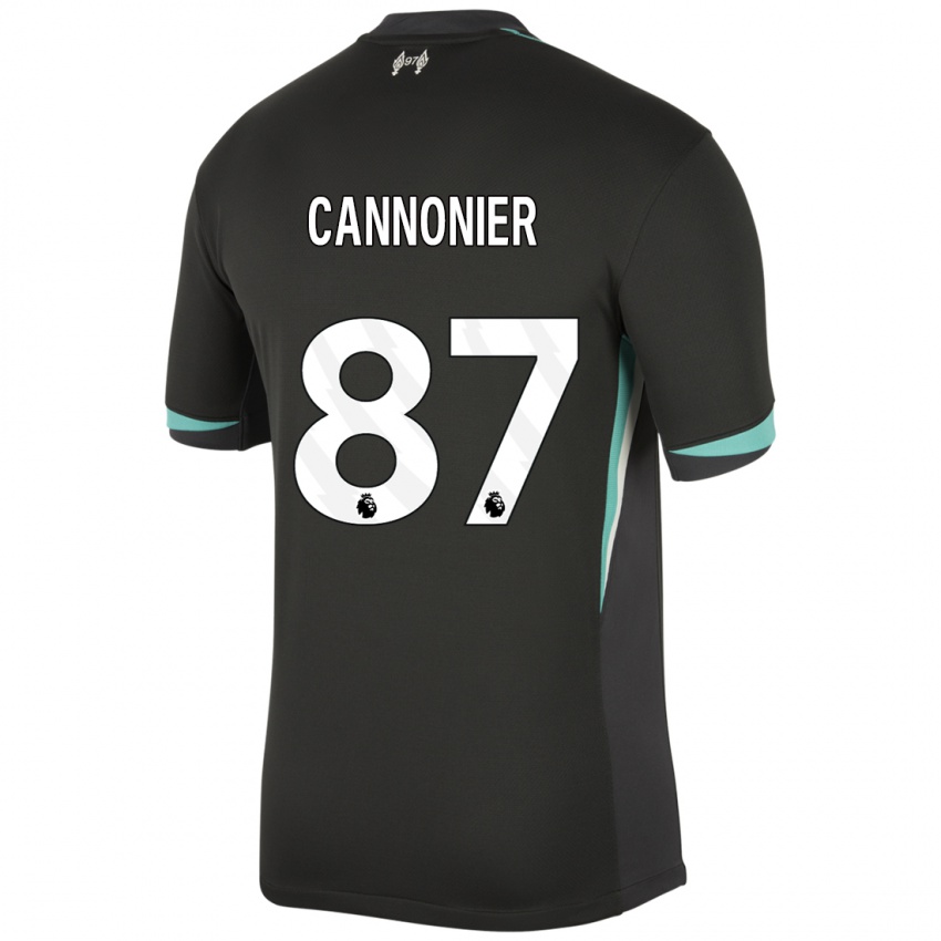 Niño Camiseta Oakley Cannonier #87 Negro Antracita Blanco 2ª Equipación 2024/25 La Camisa Perú