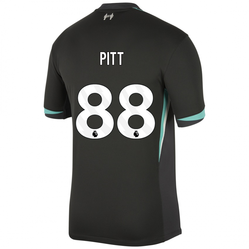 Niño Camiseta Lucas Pitt #88 Negro Antracita Blanco 2ª Equipación 2024/25 La Camisa Perú