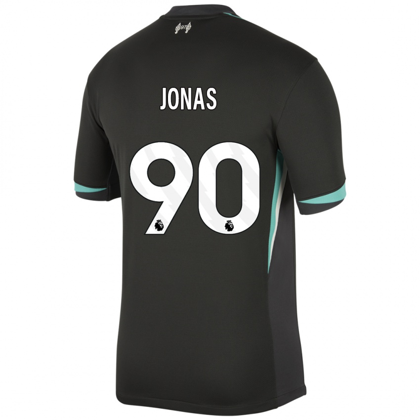 Niño Camiseta Lee Jonas #90 Negro Antracita Blanco 2ª Equipación 2024/25 La Camisa Perú