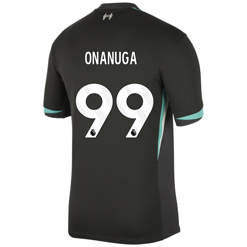 Niño Camiseta Fola Onanuga #99 Negro Antracita Blanco 2ª Equipación 2024/25 La Camisa Perú