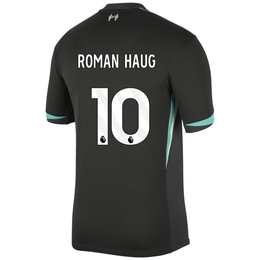 Niño Camiseta Sophie Román Haug #10 Negro Antracita Blanco 2ª Equipación 2024/25 La Camisa Perú