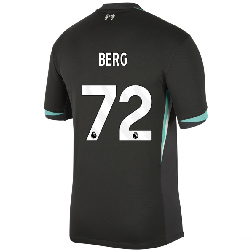 Niño Camiseta Sepp Van Den Berg #72 Negro Antracita Blanco 2ª Equipación 2024/25 La Camisa Perú