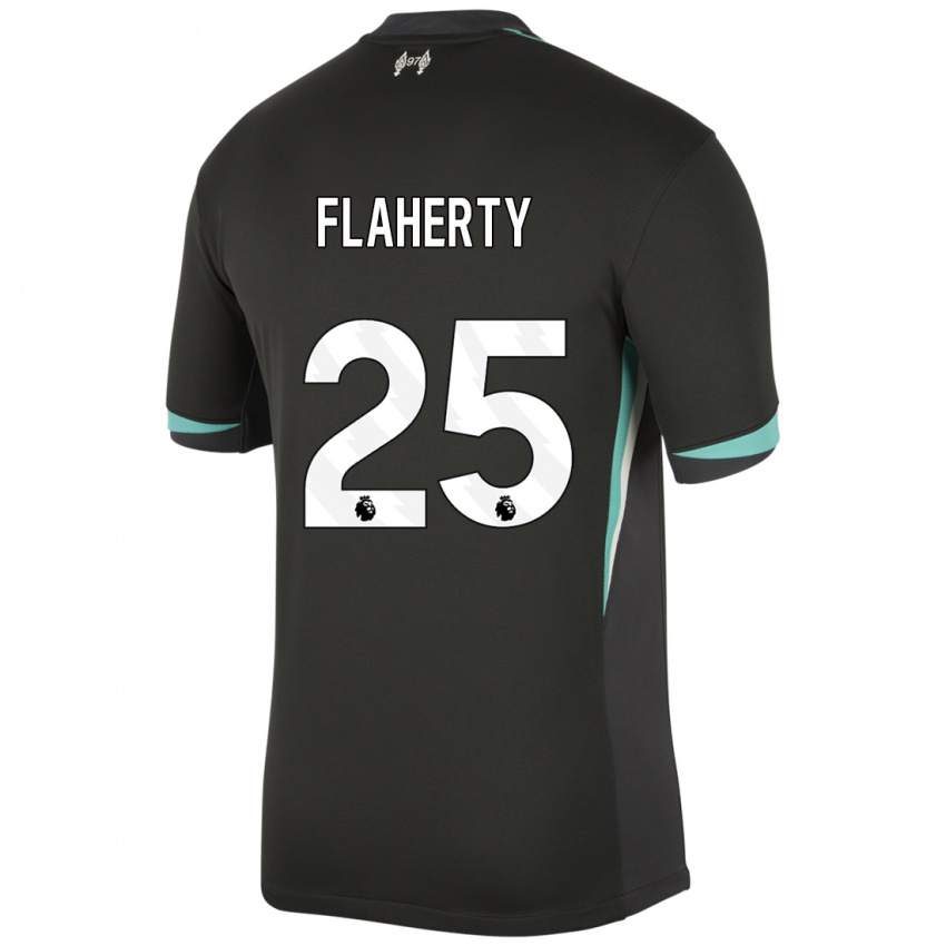 Niño Camiseta Gilly Flaherty #25 Negro Antracita Blanco 2ª Equipación 2024/25 La Camisa Perú