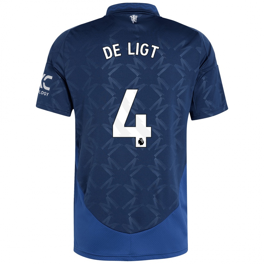 Niño Camiseta Matthijs De Ligt #4 Índigo 2ª Equipación 2024/25 La Camisa Perú