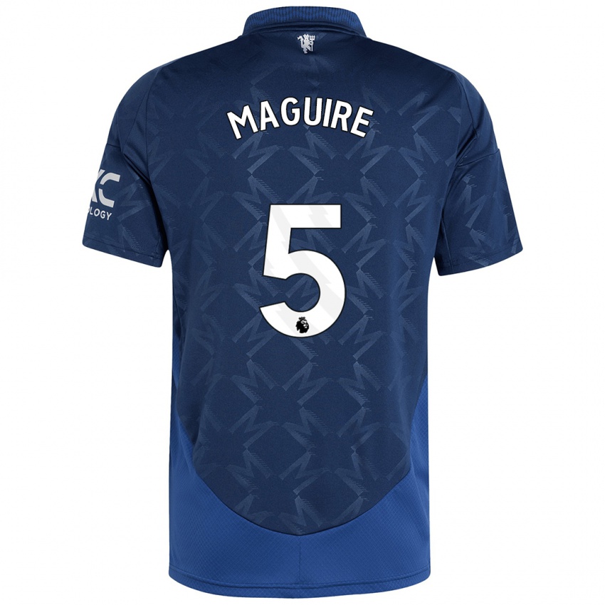 Niño Camiseta Harry Maguire #5 Índigo 2ª Equipación 2024/25 La Camisa Perú