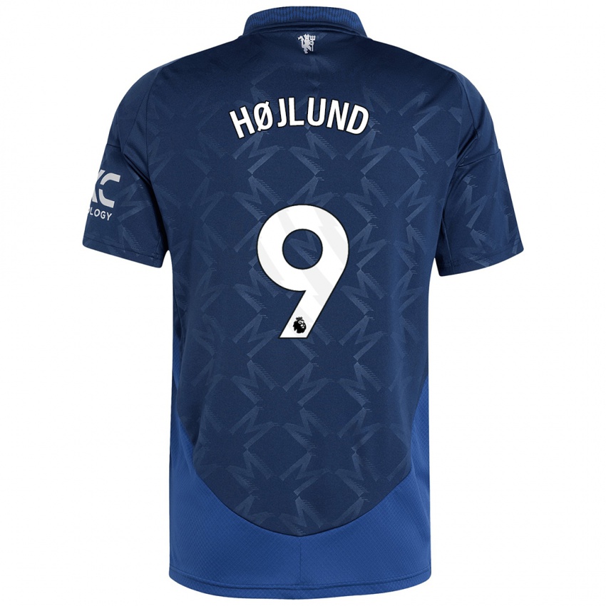 Niño Camiseta Rasmus Højlund #9 Índigo 2ª Equipación 2024/25 La Camisa Perú