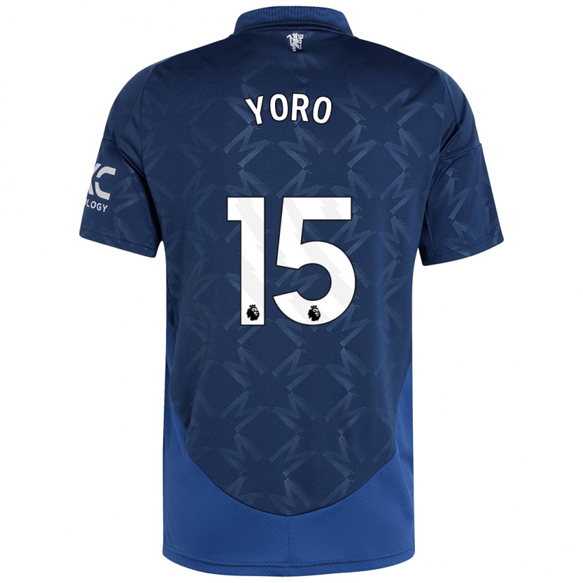 Niño Camiseta Leny Yoro #15 Índigo 2ª Equipación 2024/25 La Camisa Perú