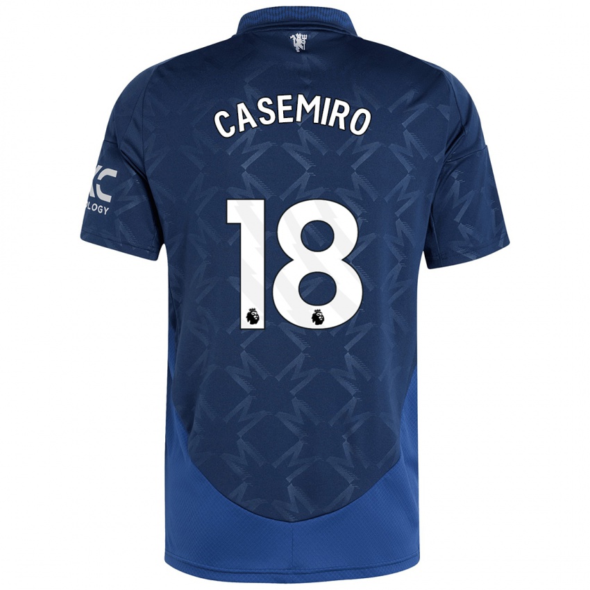 Niño Camiseta Casemiro #18 Índigo 2ª Equipación 2024/25 La Camisa Perú