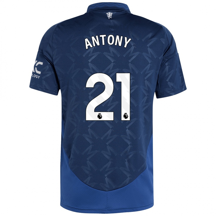 Niño Camiseta Antony #21 Índigo 2ª Equipación 2024/25 La Camisa Perú