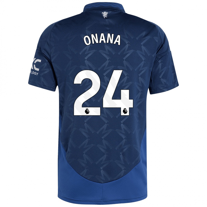 Niño Camiseta Andre Onana #24 Índigo 2ª Equipación 2024/25 La Camisa Perú