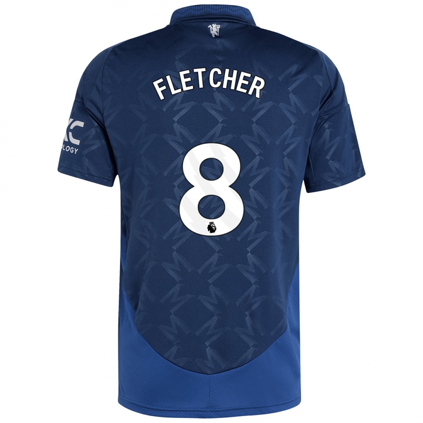 Niño Camiseta Tyler Fletcher #8 Índigo 2ª Equipación 2024/25 La Camisa Perú