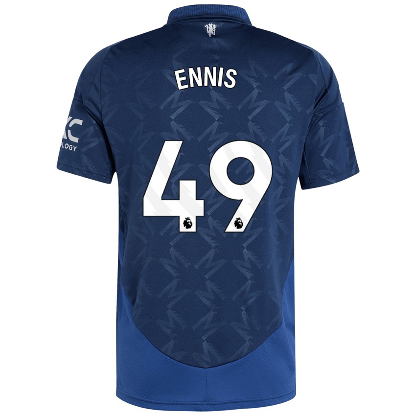 Niño Camiseta Ethan Ennis #49 Índigo 2ª Equipación 2024/25 La Camisa Perú