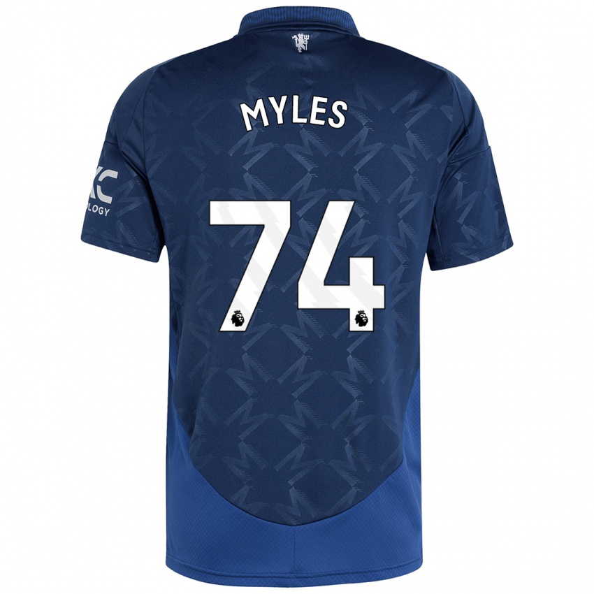 Niño Camiseta Tom Myles #74 Índigo 2ª Equipación 2024/25 La Camisa Perú