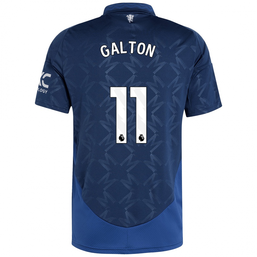 Niño Camiseta Leah Galton #11 Índigo 2ª Equipación 2024/25 La Camisa Perú