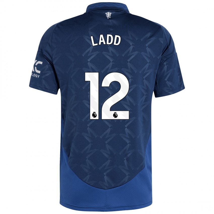 Niño Camiseta Hayley Ladd #12 Índigo 2ª Equipación 2024/25 La Camisa Perú