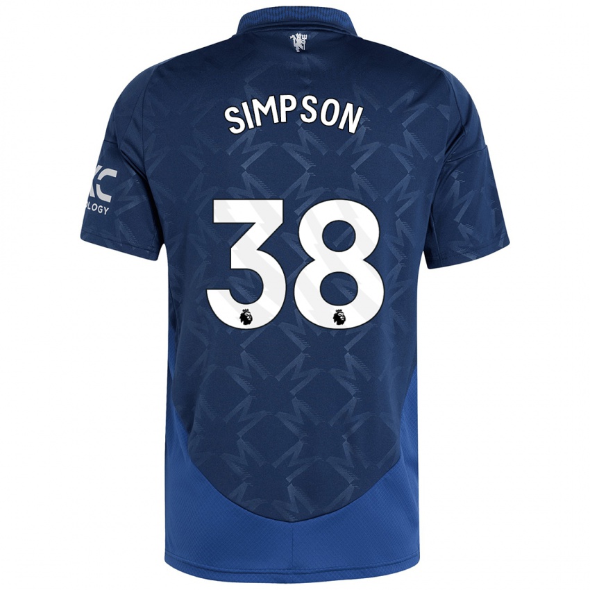 Niño Camiseta Jess Simpson #38 Índigo 2ª Equipación 2024/25 La Camisa Perú