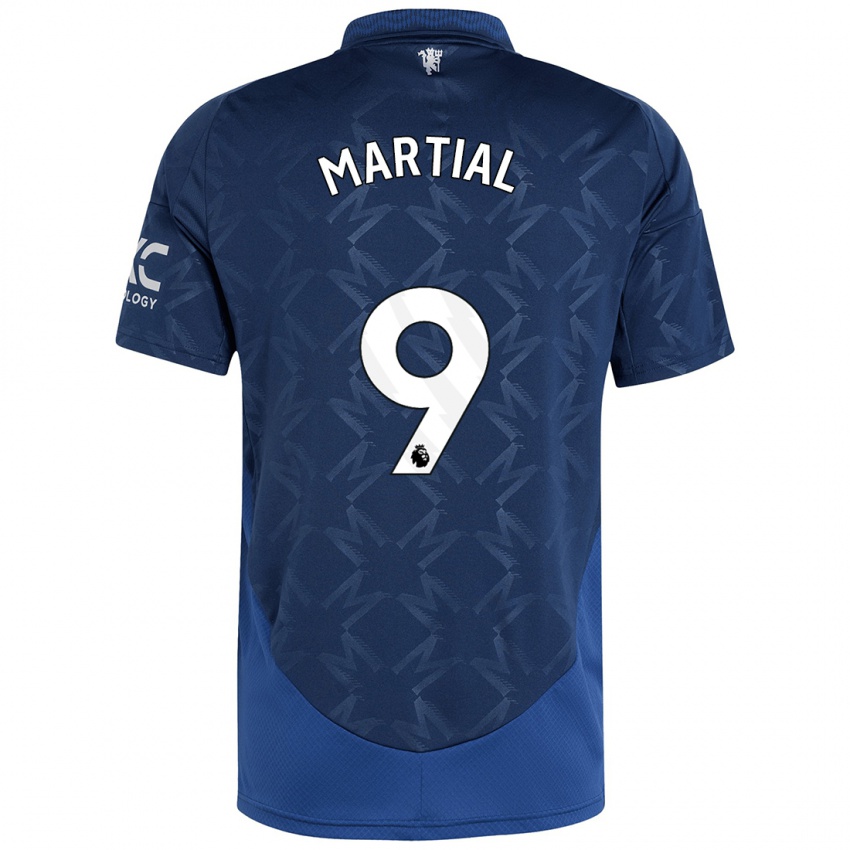 Niño Camiseta Anthony Martial #9 Índigo 2ª Equipación 2024/25 La Camisa Perú