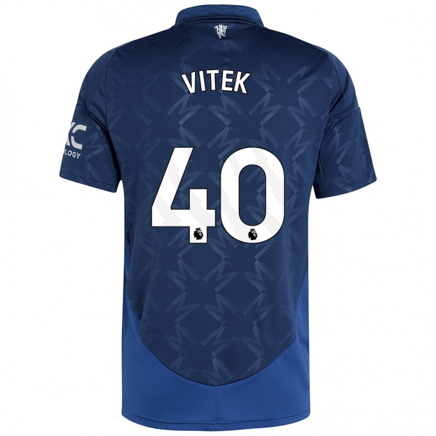 Niño Camiseta Radek Vitek #40 Índigo 2ª Equipación 2024/25 La Camisa Perú