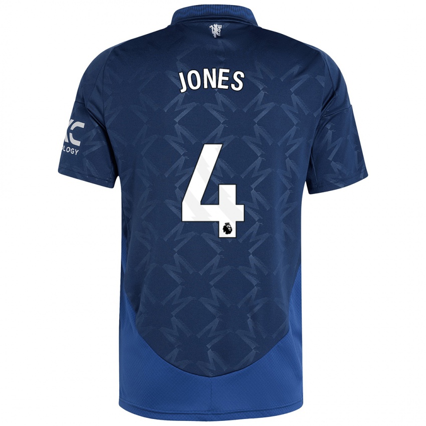 Niño Camiseta Phil Jones #4 Índigo 2ª Equipación 2024/25 La Camisa Perú