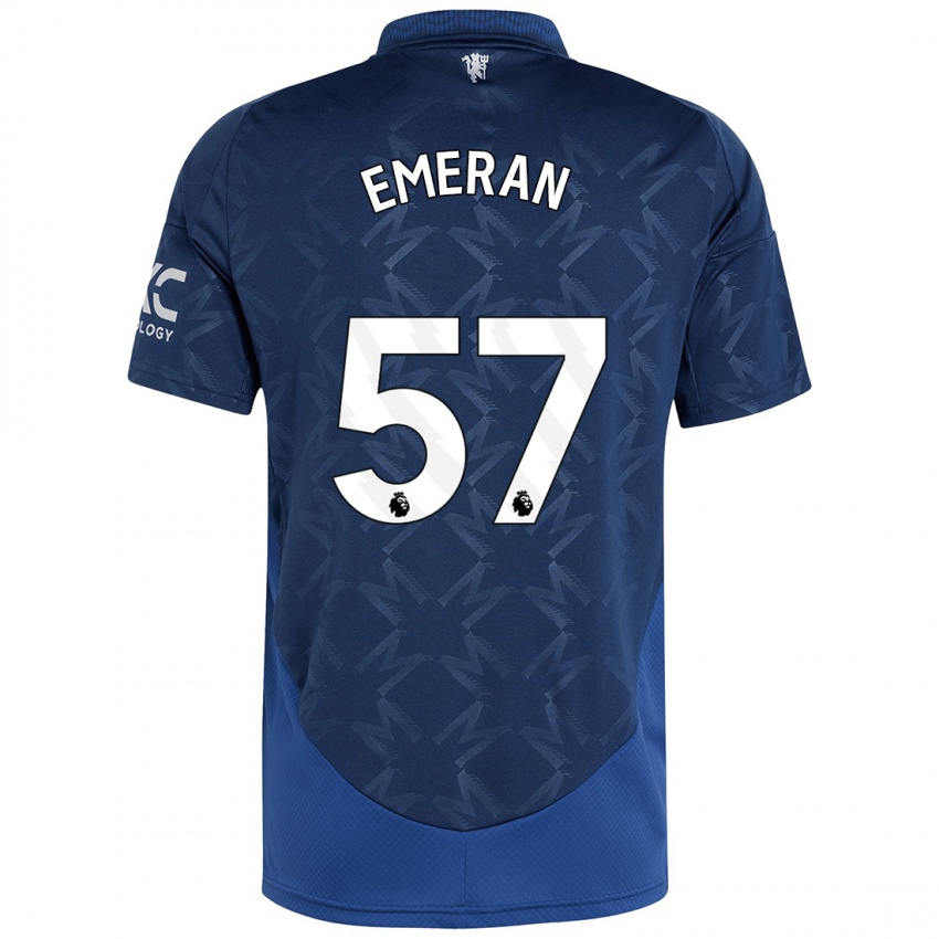 Niño Camiseta Noam Emeran #57 Índigo 2ª Equipación 2024/25 La Camisa Perú