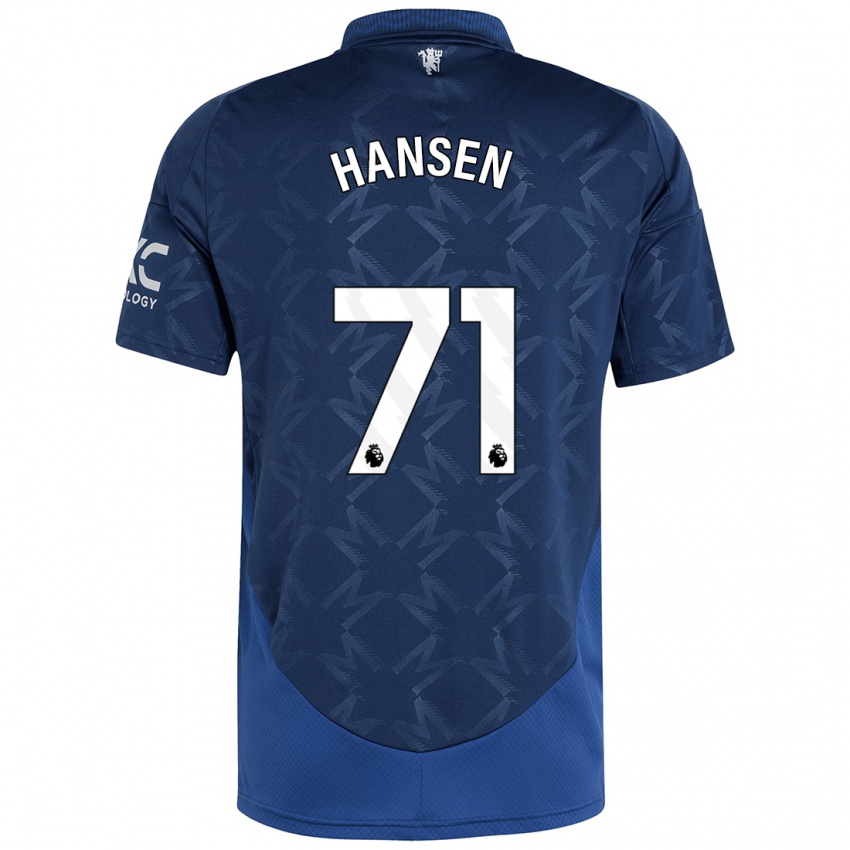 Niño Camiseta Isak Hansen-Aaroen #71 Índigo 2ª Equipación 2024/25 La Camisa Perú