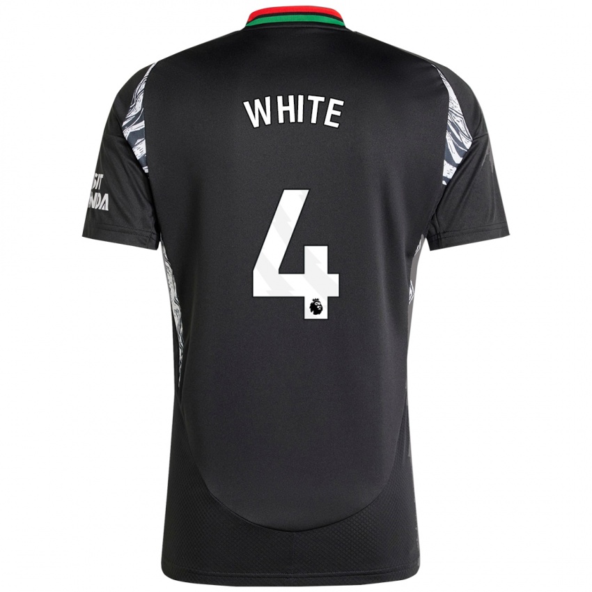 Niño Camiseta Ben White #4 Negro 2ª Equipación 2024/25 La Camisa Perú