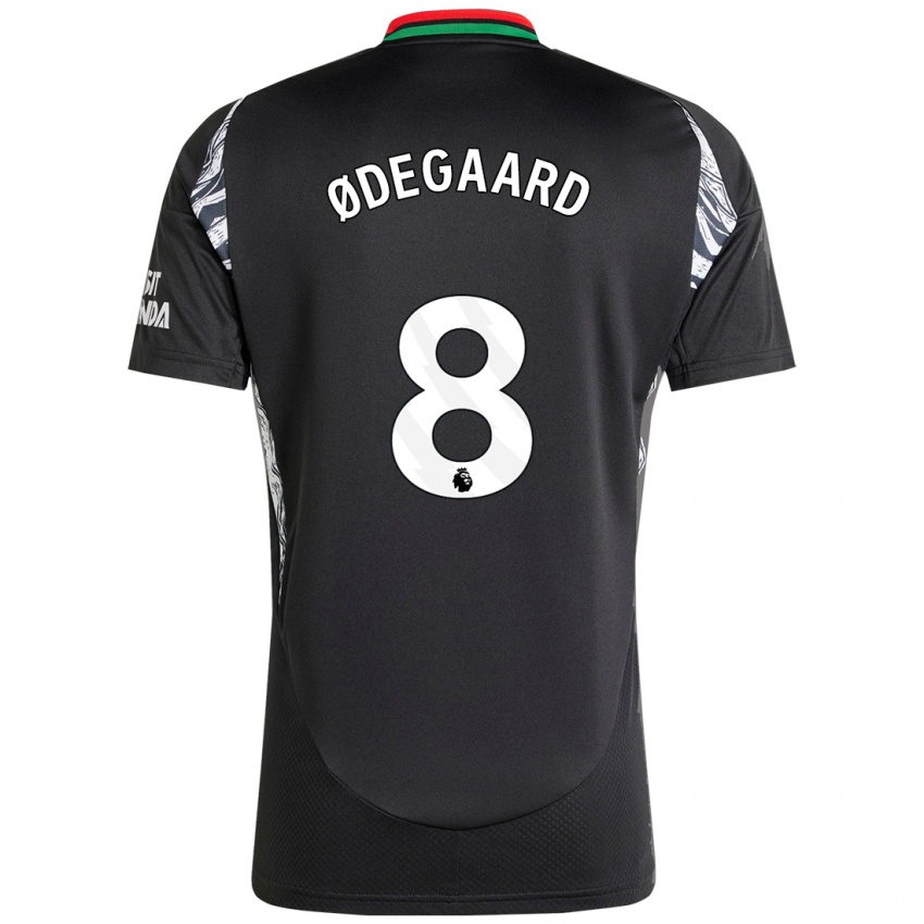 Niño Camiseta Martin Odegaard #8 Negro 2ª Equipación 2024/25 La Camisa Perú