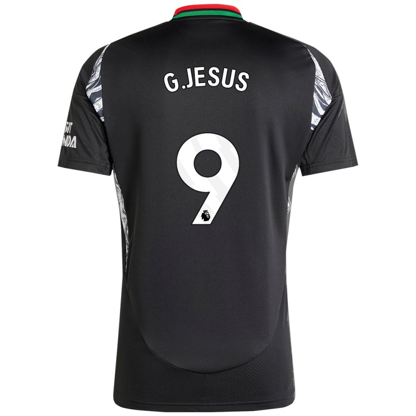 Niño Camiseta Gabriel Jesus #9 Negro 2ª Equipación 2024/25 La Camisa Perú