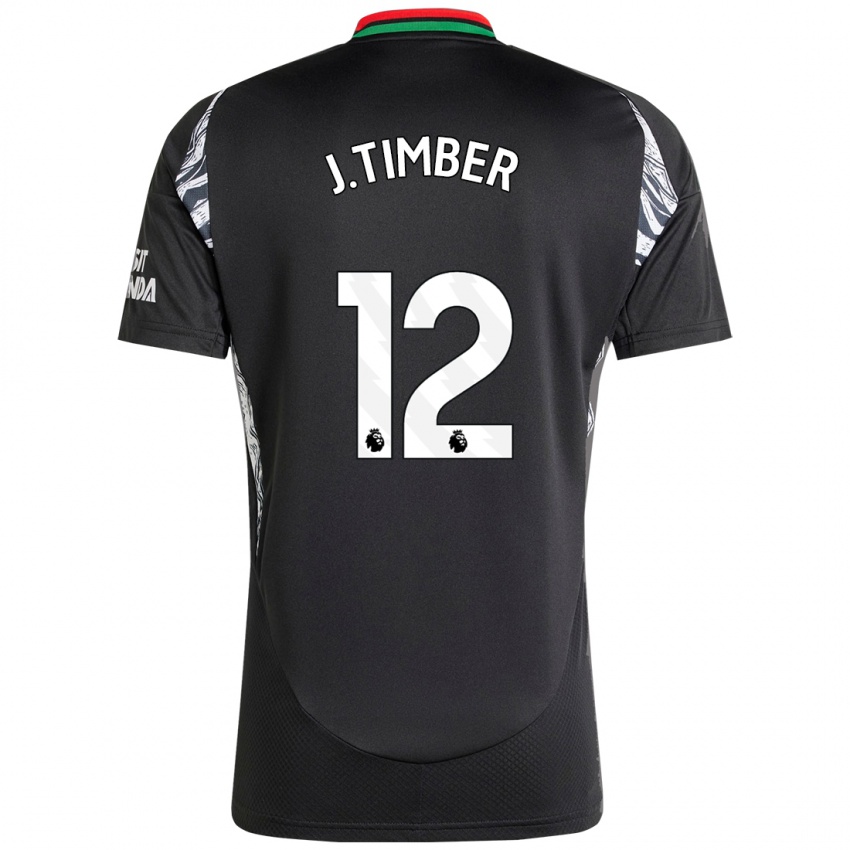 Niño Camiseta Jurrien Timber #12 Negro 2ª Equipación 2024/25 La Camisa Perú