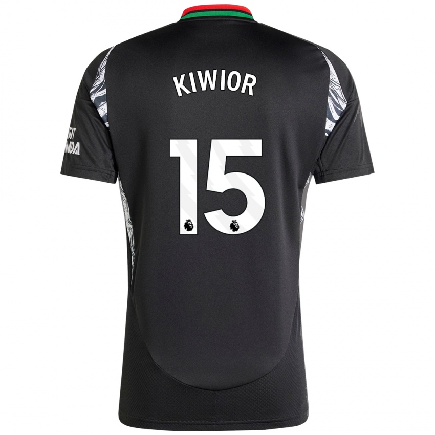 Niño Camiseta Jakub Kiwior #15 Negro 2ª Equipación 2024/25 La Camisa Perú