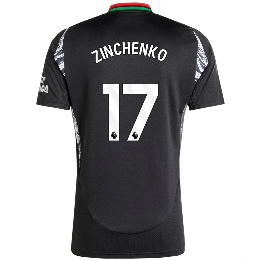 Niño Camiseta Oleksandr Zinchenko #17 Negro 2ª Equipación 2024/25 La Camisa Perú