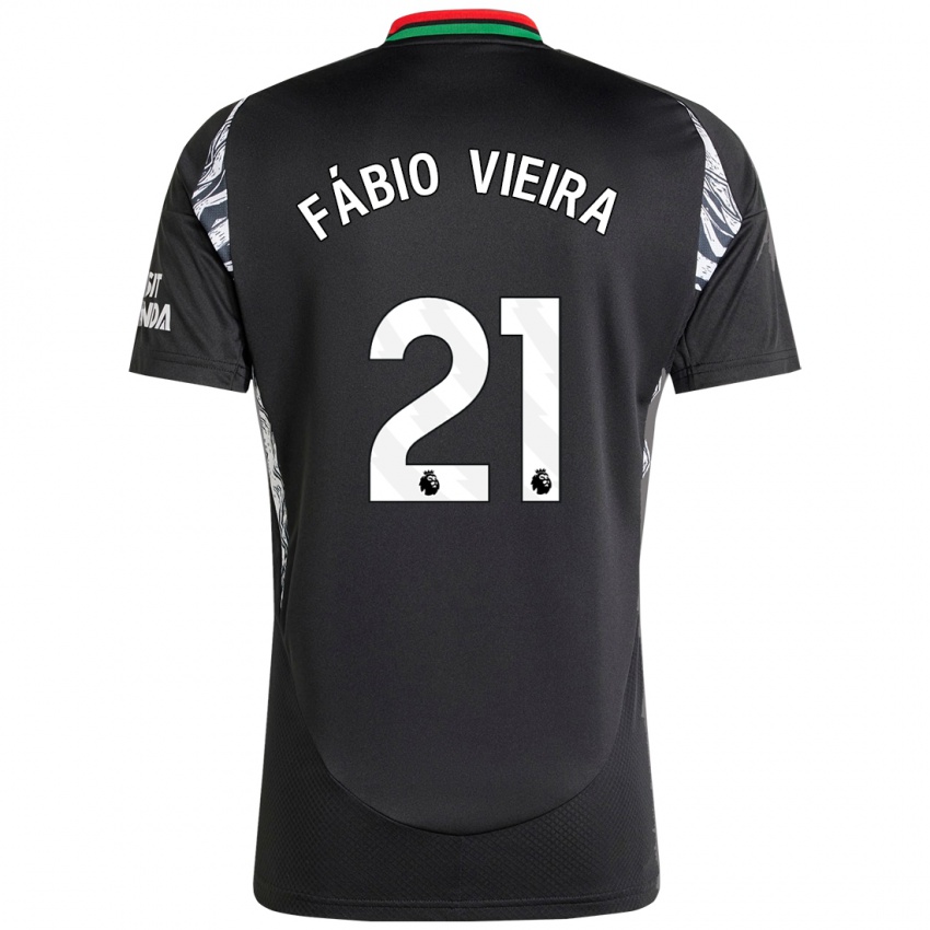 Niño Camiseta Fabio Vieira #21 Negro 2ª Equipación 2024/25 La Camisa Perú