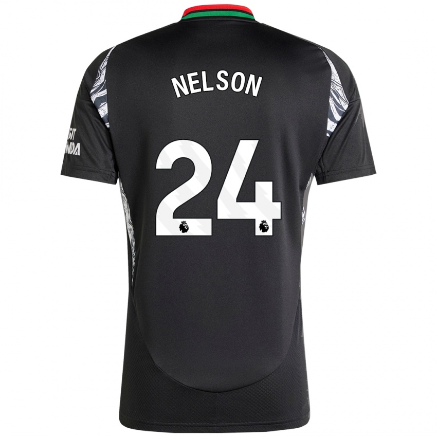 Niño Camiseta Reiss Nelson #24 Negro 2ª Equipación 2024/25 La Camisa Perú