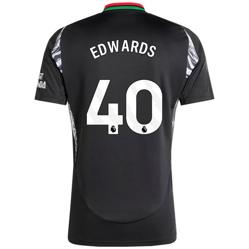 Niño Camiseta Khayon Edwards #40 Negro 2ª Equipación 2024/25 La Camisa Perú