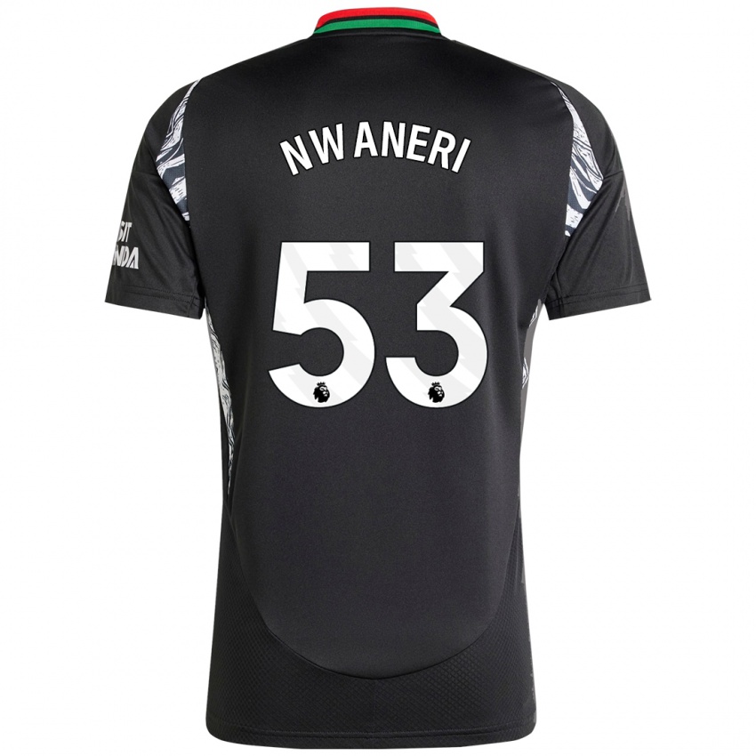 Niño Camiseta Ethan Nwaneri #53 Negro 2ª Equipación 2024/25 La Camisa Perú