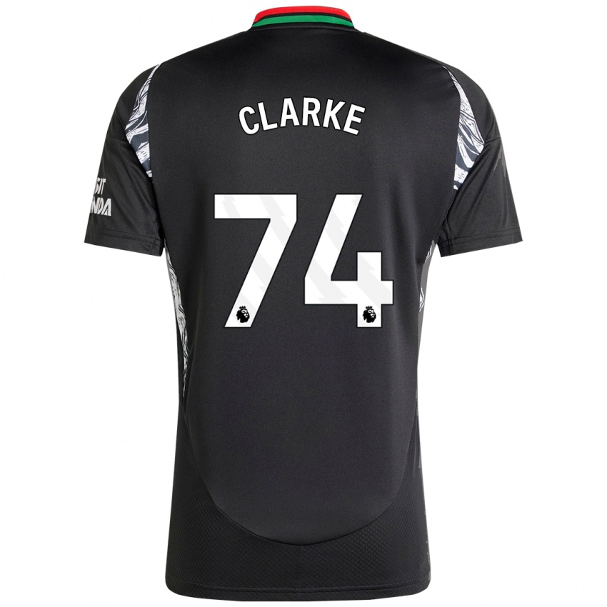 Niño Camiseta Brayden Clarke #74 Negro 2ª Equipación 2024/25 La Camisa Perú