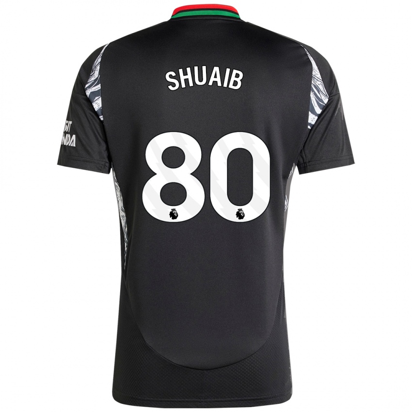 Niño Camiseta Zac Shuaib #80 Negro 2ª Equipación 2024/25 La Camisa Perú