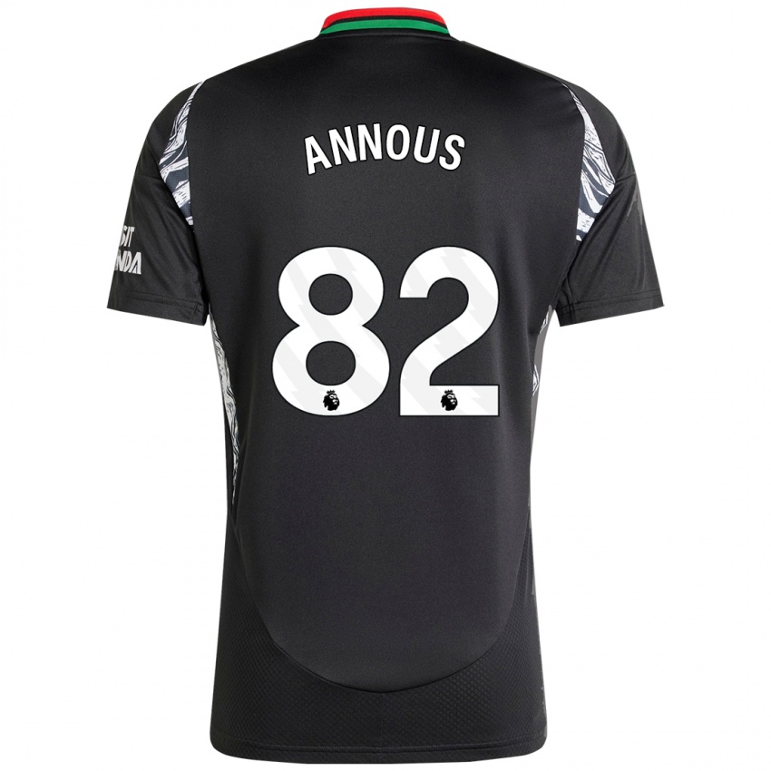 Niño Camiseta Andre Annous #82 Negro 2ª Equipación 2024/25 La Camisa Perú