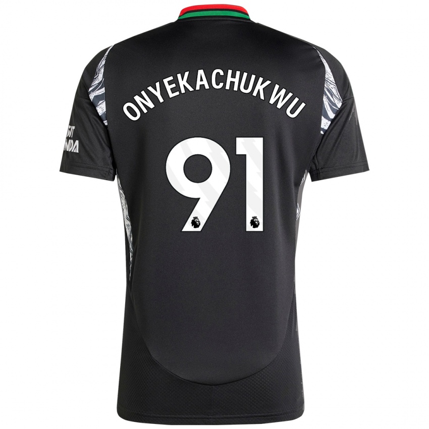 Niño Camiseta Samuel Onyekachukwu #91 Negro 2ª Equipación 2024/25 La Camisa Perú