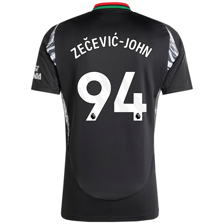 Niño Camiseta Louis Zečević-John #94 Negro 2ª Equipación 2024/25 La Camisa Perú