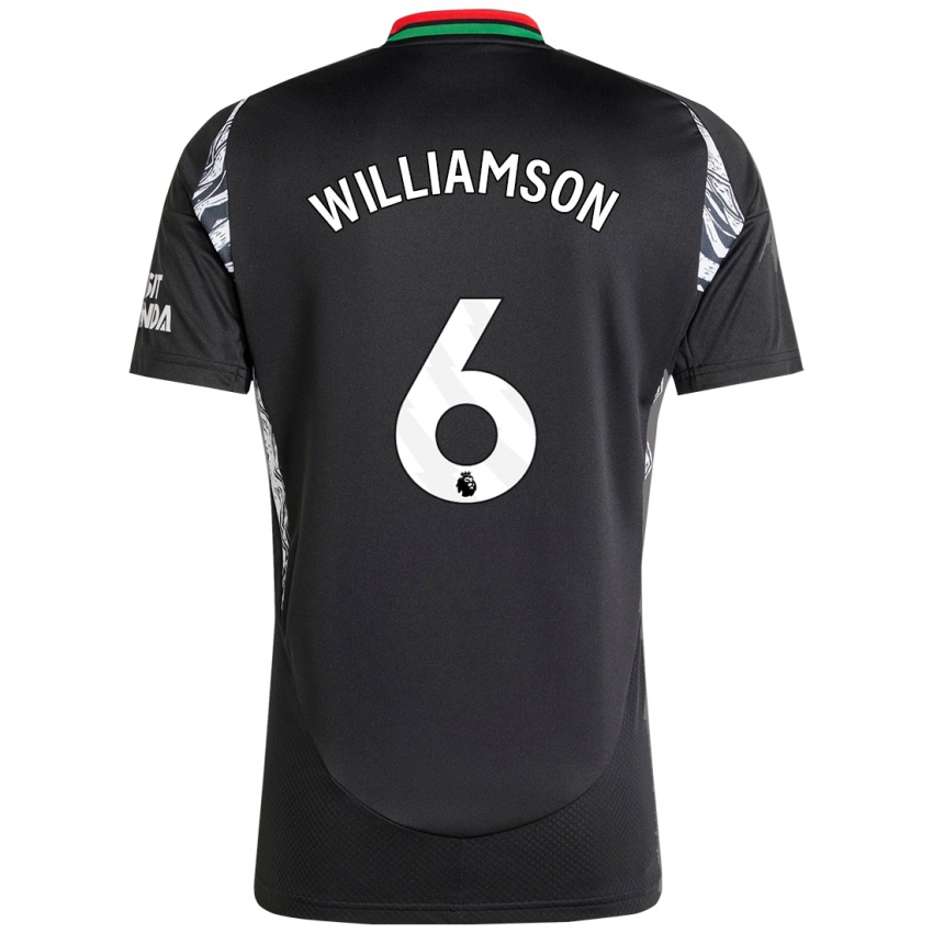 Niño Camiseta Leah Williamson #6 Negro 2ª Equipación 2024/25 La Camisa Perú