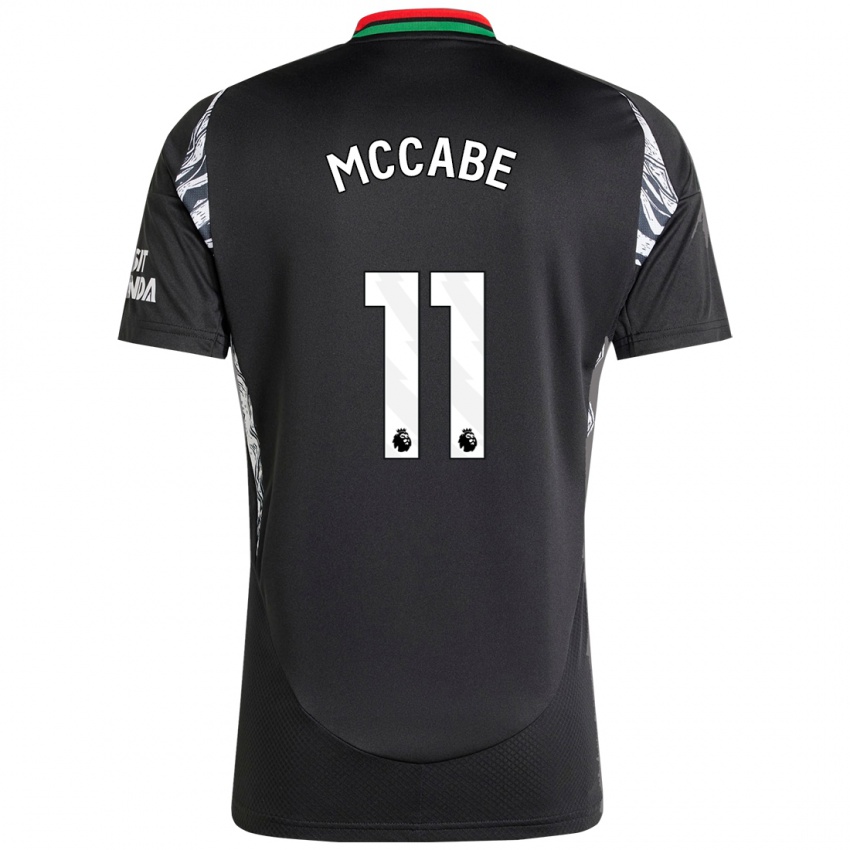 Niño Camiseta Katie Mccabe #11 Negro 2ª Equipación 2024/25 La Camisa Perú