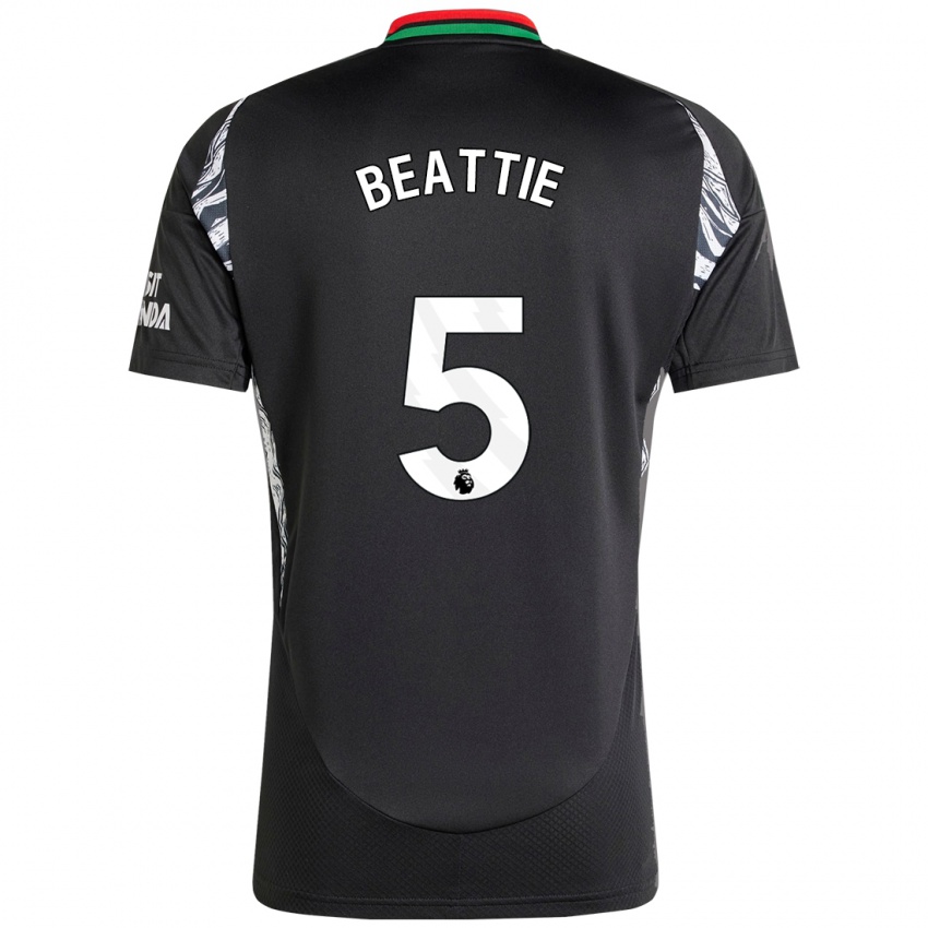 Niño Camiseta Jen Beattie #5 Negro 2ª Equipación 2024/25 La Camisa Perú