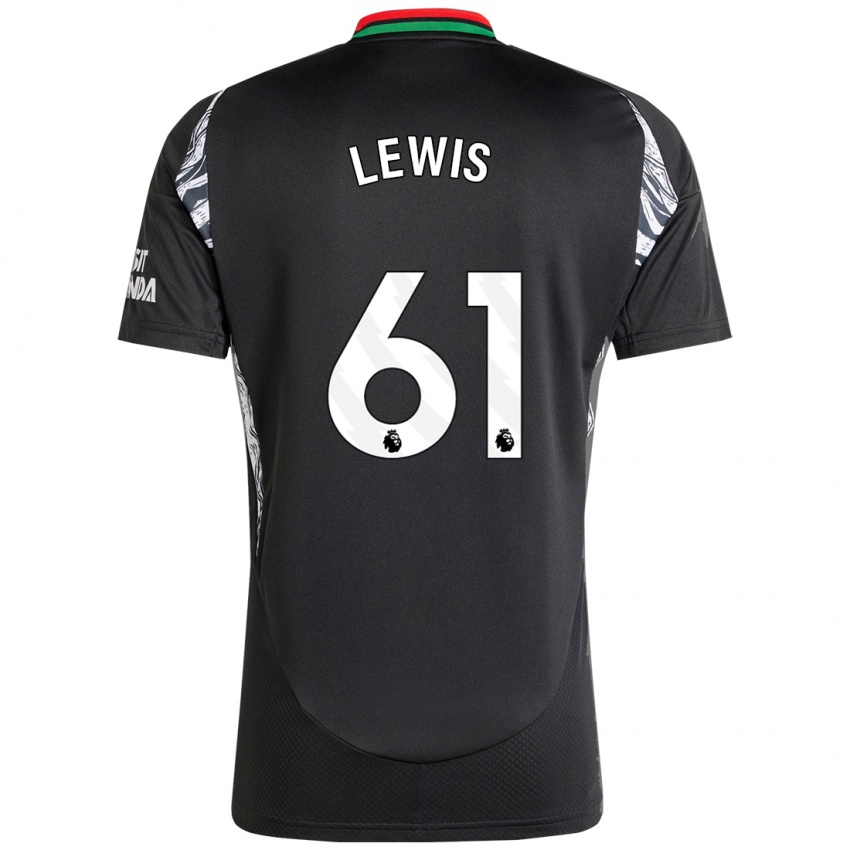 Niño Camiseta George Lewis #61 Negro 2ª Equipación 2024/25 La Camisa Perú