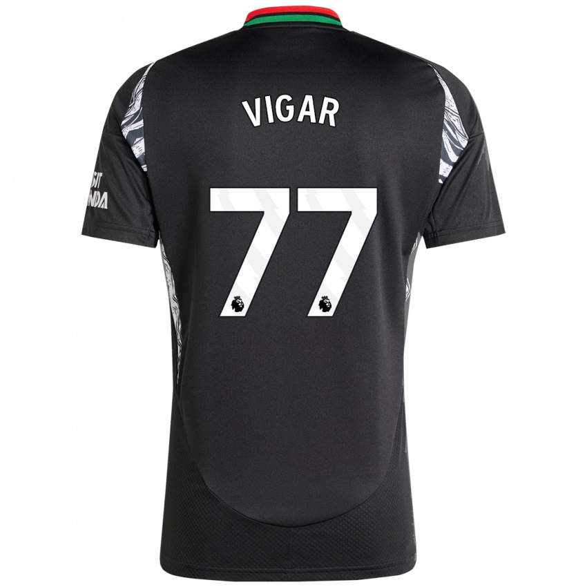 Niño Camiseta Billy Vigar #77 Negro 2ª Equipación 2024/25 La Camisa Perú