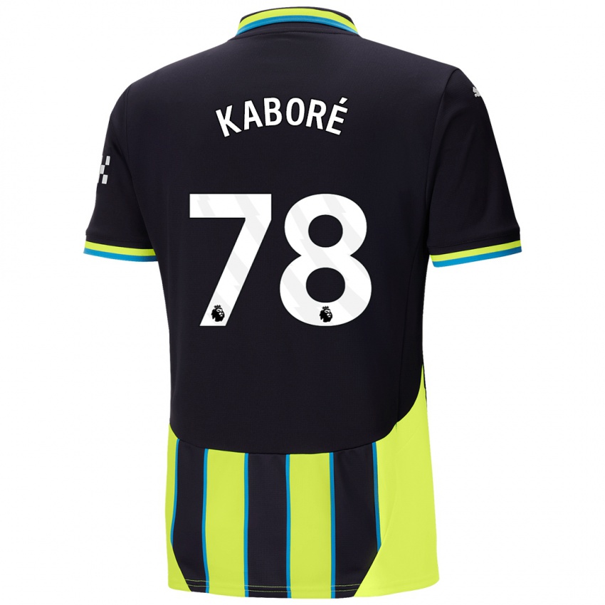 Niño Camiseta Issa Kabore #78 Azul Amarillo 2ª Equipación 2024/25 La Camisa Perú